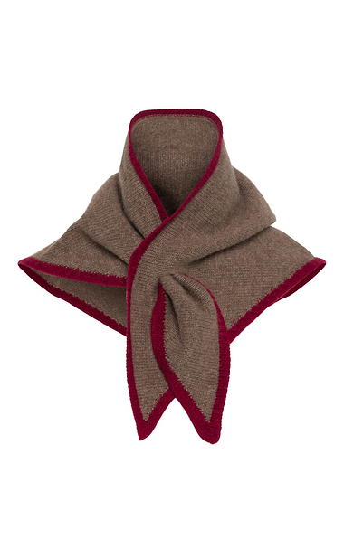 Ladies Cashmere Tipped Triangle Scarf