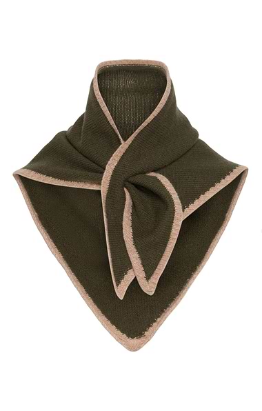 Ladies Cashmere Tipped Triangle Scarf