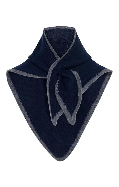 Ladies Cashmere Tipped Triangle Scarf