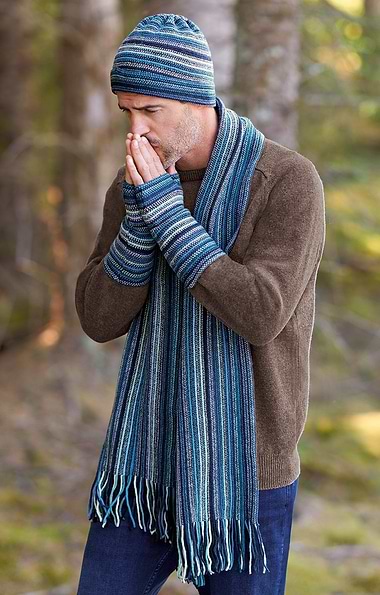 Lambswool Striped Scarf