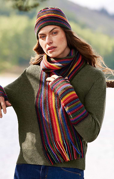 Lambswool Striped Scarf