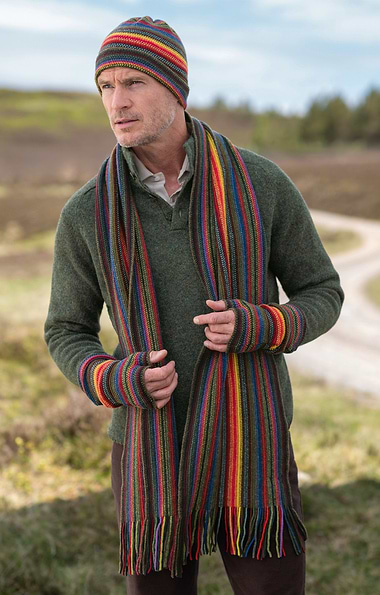 Lambswool Striped Scarf