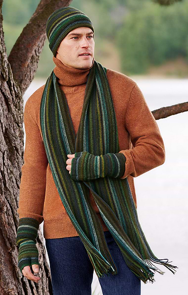 Lambswool Striped Scarf