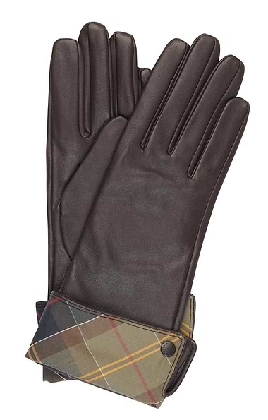 Ladies Barbour Lady Jane Leather Gloves