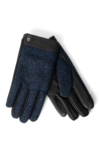 Men's Failsworth Leather Gloves with Harris Tweed®