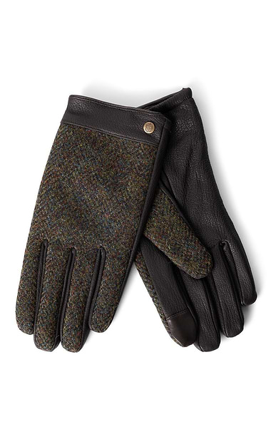 Men's Failsworth Leather Gloves with Harris Tweed®