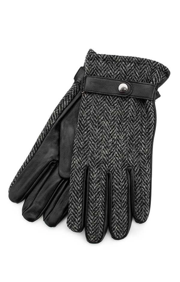 Men's Failsworth Leather Gloves with Harris Tweed®