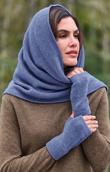 Ladies Gauzy Cashmere Fingerless Mitts