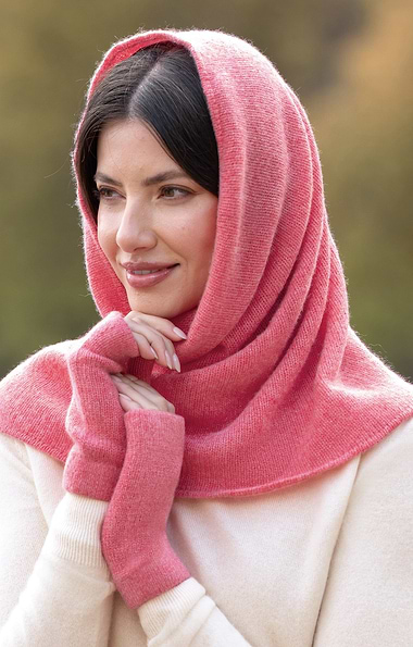 Ladies Gauzy Cashmere Fingerless Mitts