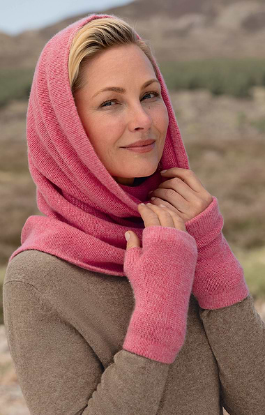 Ladies Gauzy Cashmere Fingerless Mitts