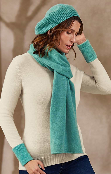 Ladies Gauzy Cashmere Fingerless Mitts