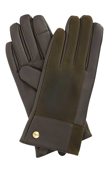 Ladies Barbour Rudson Patchwork Gloves