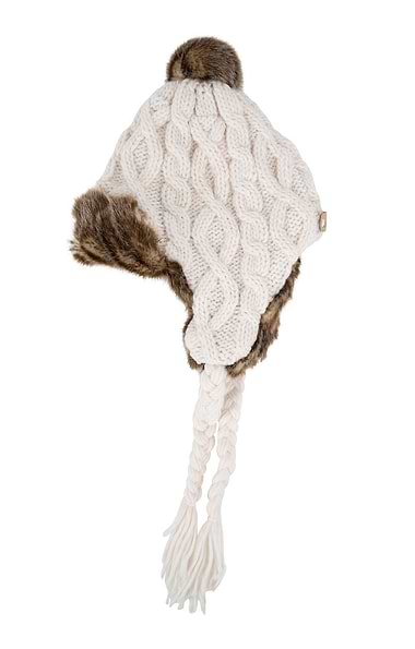 Ladies Cable Trapper Hat