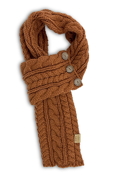 Ladies Cable Button Wrap Scarf