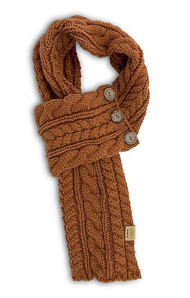 Ladies Cable Button Wrap Scarf