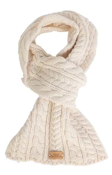 Ladies Cable Button Wrap Scarf