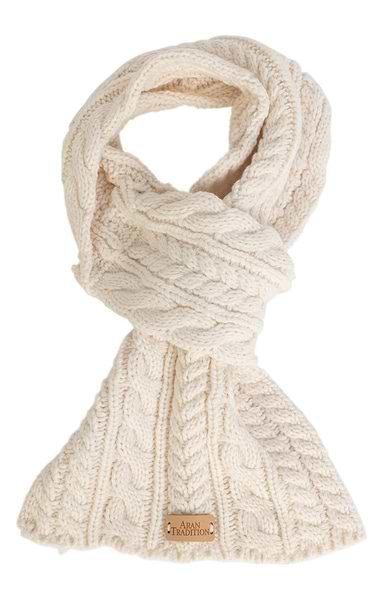 Ladies Cable Button Wrap Scarf