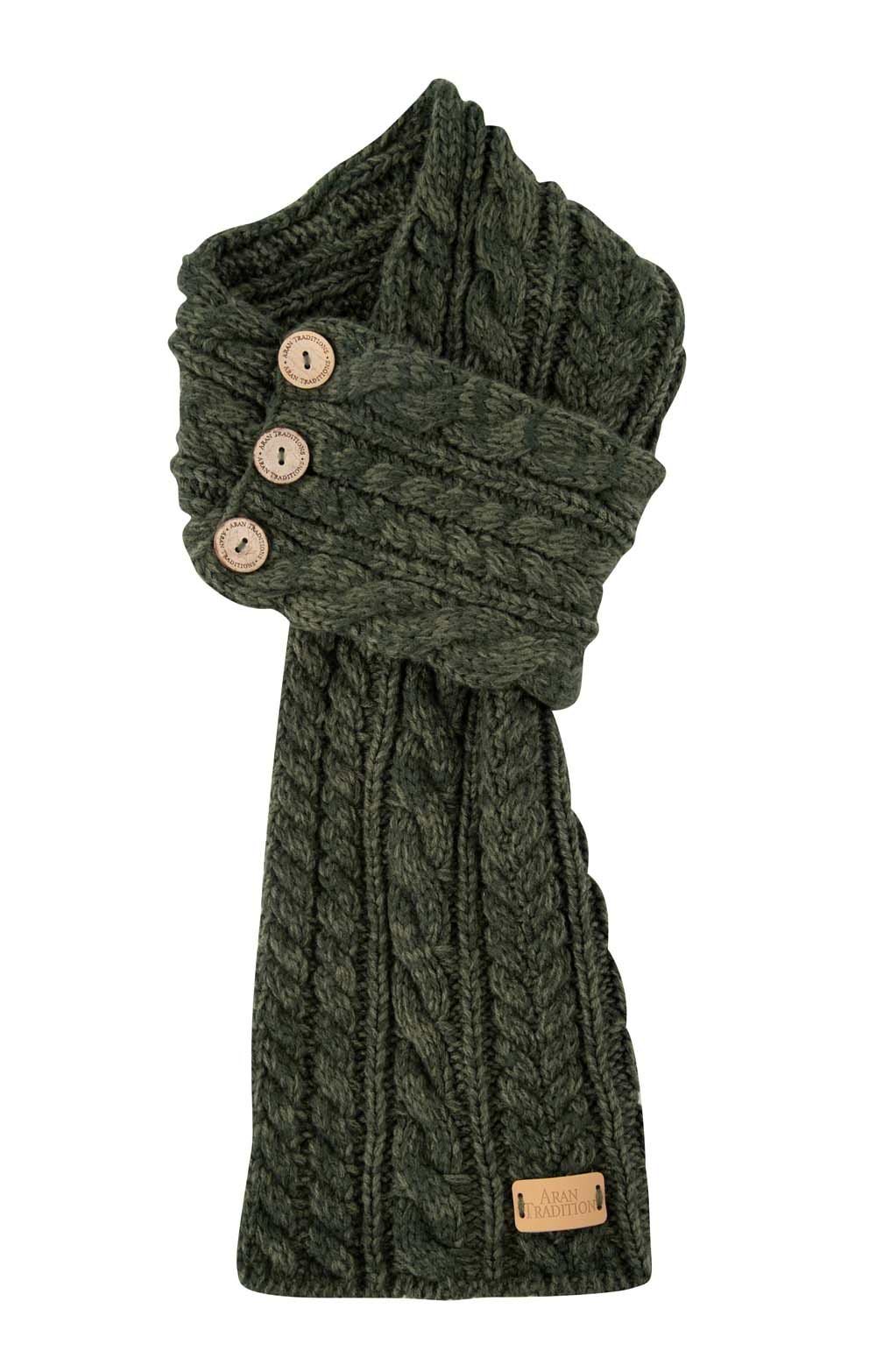 Ladies Cable Button Wrap Scarf