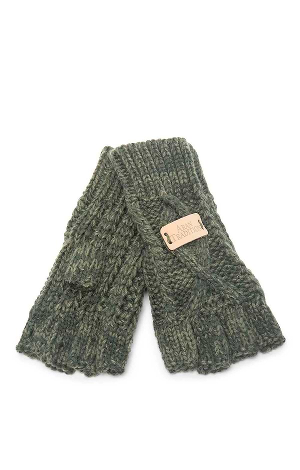 Ladies Cable Fingerless Gloves