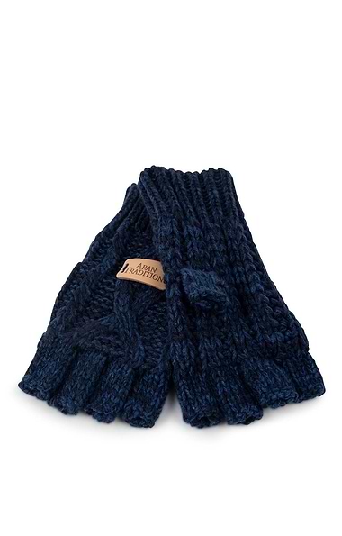 Ladies Cable Fingerless Gloves