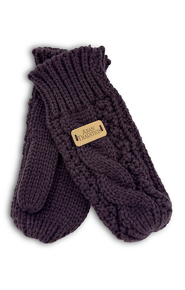 Ladies Cable Knit Mitts