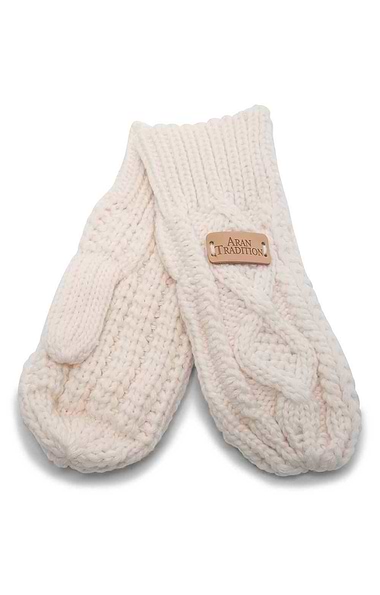 Ladies Cable Knit Mitts