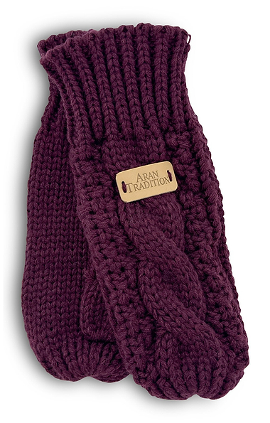 Ladies Cable Knit Mitts