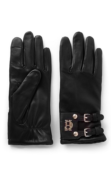 Ladies Holland Cooper Monogram Leather Gloves