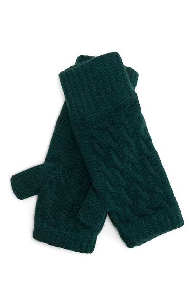 Ladies Cashmere Wrist Warmer Cable Gloves