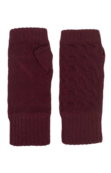 Ladies Cashmere Wrist Warmer Cable Gloves