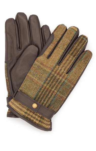 Men's Barbour Deveron Tweed & Leather Gloves