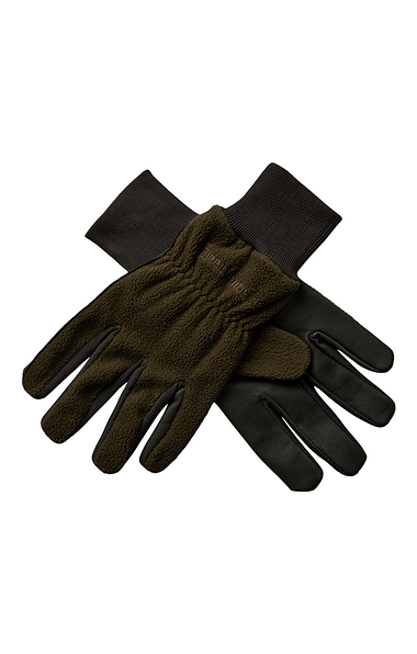 Men's Deerhunter Fleece Gloves With Leather
