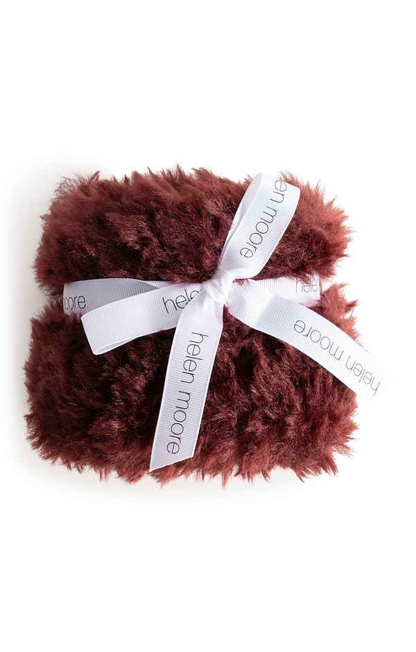 Ladies Helen Moore Faux Sheepskin Wristwarmers