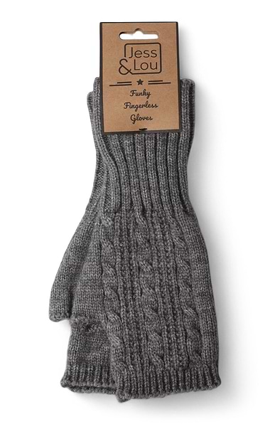 Ladies Cable Knit Fingerless Gloves