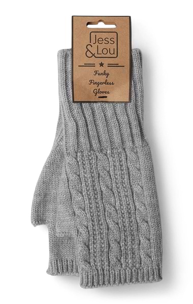 Ladies Cable Knit Fingerless Gloves