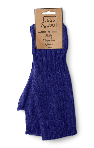 Ladies Cable Knit Fingerless Gloves