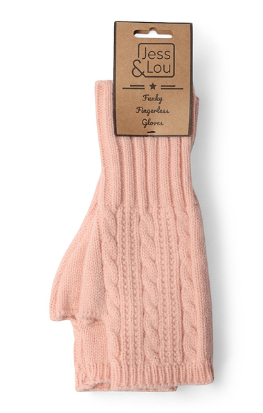 Ladies Cable Knit Fingerless Gloves