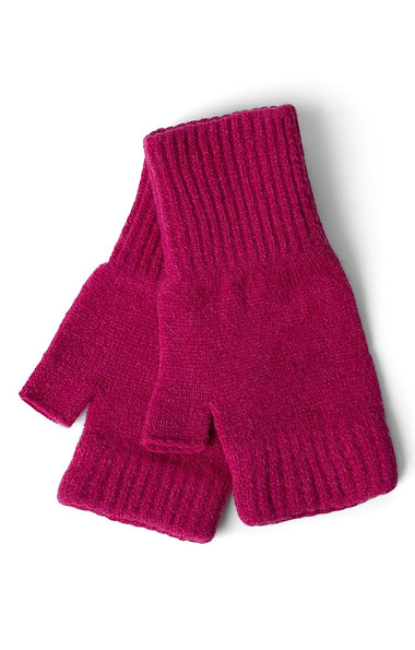 Ladies Lambswool Fingerless Mittens