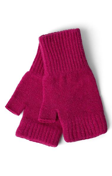 Ladies Lambswool Fingerless Mittens