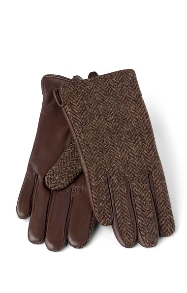 Ladies Harris Tweed® and Leather Gloves