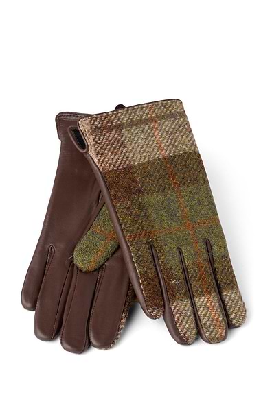 Ladies Harris Tweed® and Leather Gloves