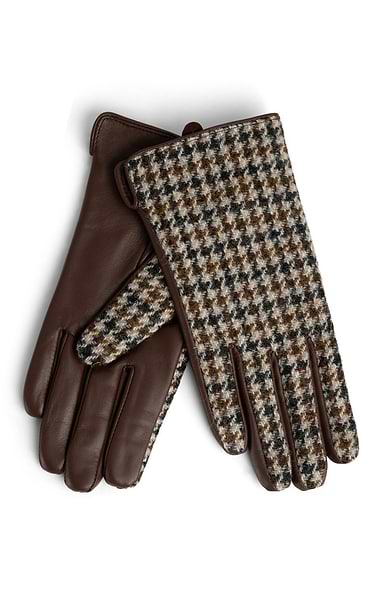 Ladies Harris Tweed® and Leather Gloves