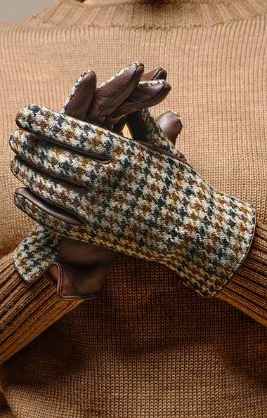 Ladies Harris Tweed® and Leather Gloves