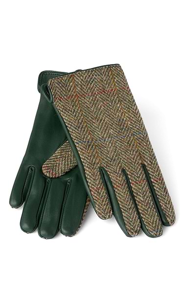 Ladies Harris Tweed® and Leather Gloves