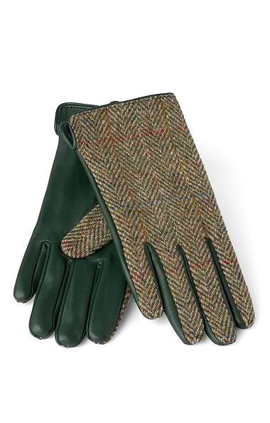 Ladies Harris Tweed® and Leather Gloves