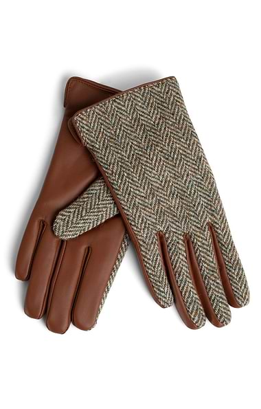 Ladies Harris Tweed® and Leather Gloves
