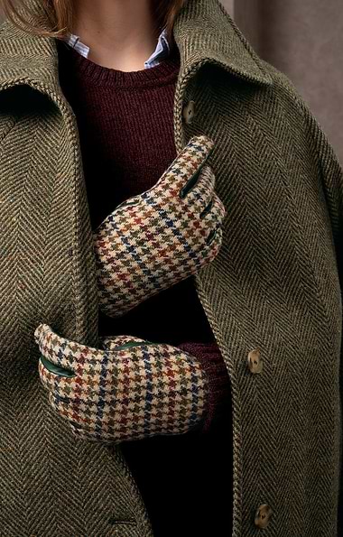 Ladies Harris Tweed® and Leather Gloves