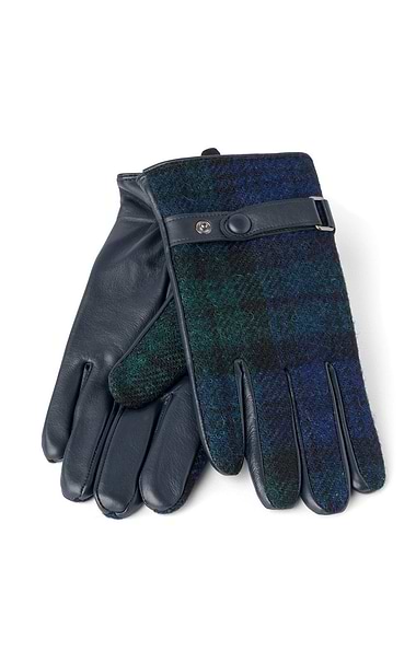 Men's Leather Gloves with Harris Tweed®