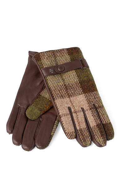 Men's Leather Gloves with Harris Tweed®