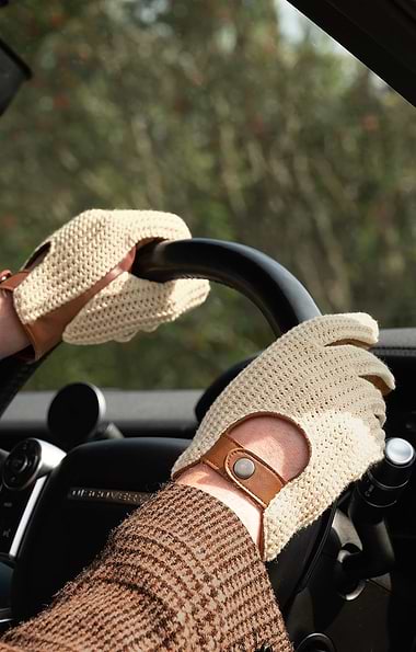 Men's Leather Stringback Driving Gloves